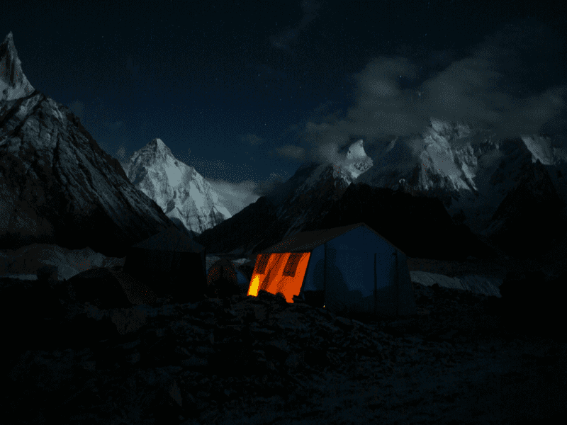K2 Basecamp at Night