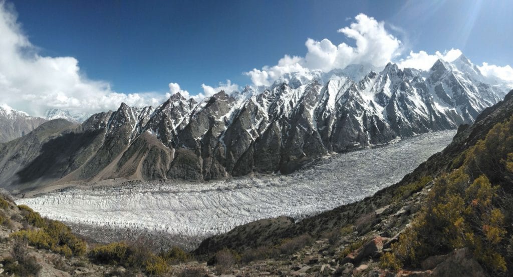 Aerial View Passu Glacier